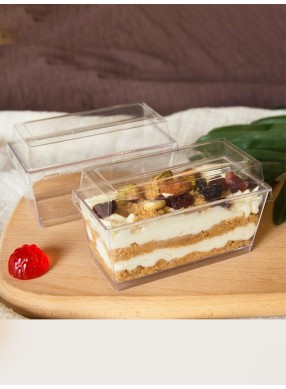 Rectangle Dessert Cup with Lid