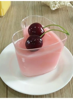 Heart Shape Dessert Cup with Lid