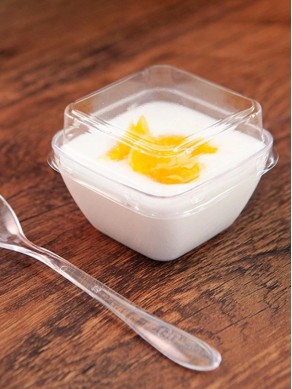 Mini Square Dessert cup with Lid