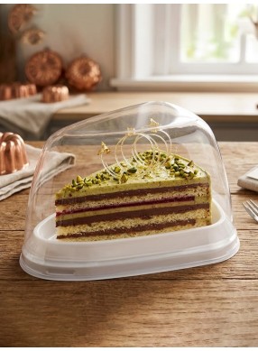 Triangle Pastry Box with Oval Lid