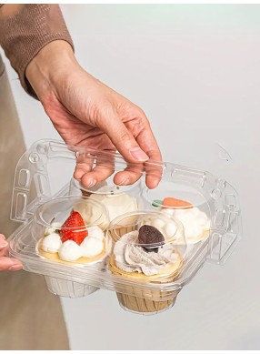 Four Muffins Holder with Handle