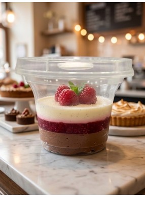 Small Round Dessert Cup With Spoon