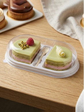 Double-piece box with fork