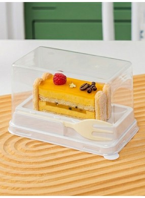 Small Swiss roll Slice Box with Fork