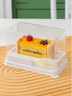 Small Swiss roll Slice Box with Fork